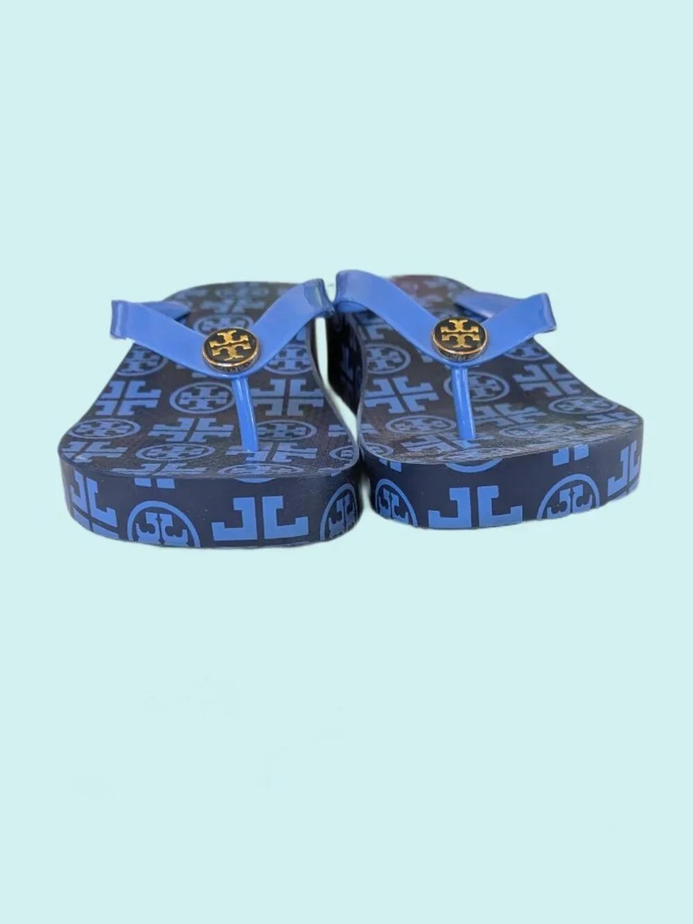 Tory Burch Blue Platform Sandals - Size 6.5